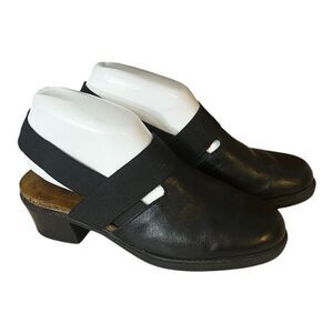 Naot Shoes Women Size 7.5 (38 EU Slingback Leather Mule Brown Heels Cutout Wedge